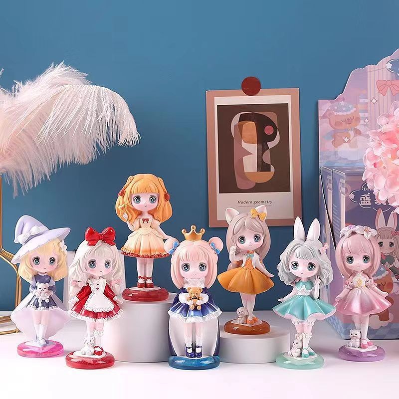 Trendy Pvc Doll Resin Pendant Ornaments Vinyl Pu Toys Ip Image Game Peripheral Blind Box Doll Customization