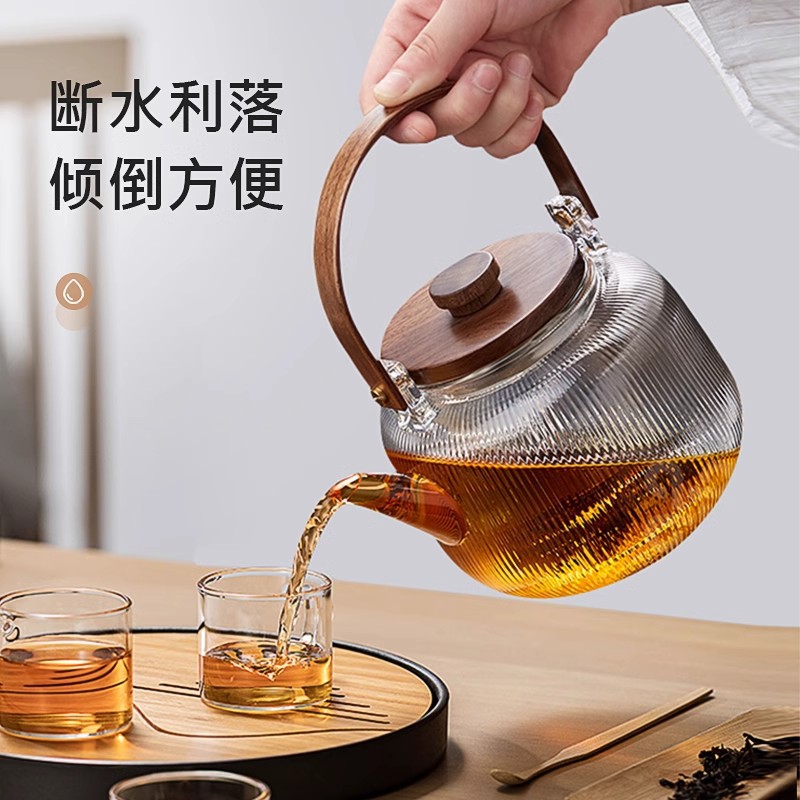 Glass Teapot 2024 New Water Kettle for Making Tea Household Lifting Water Kettle Around the Stove High Temperature Resistant Electric Ceramic Stove Teapot