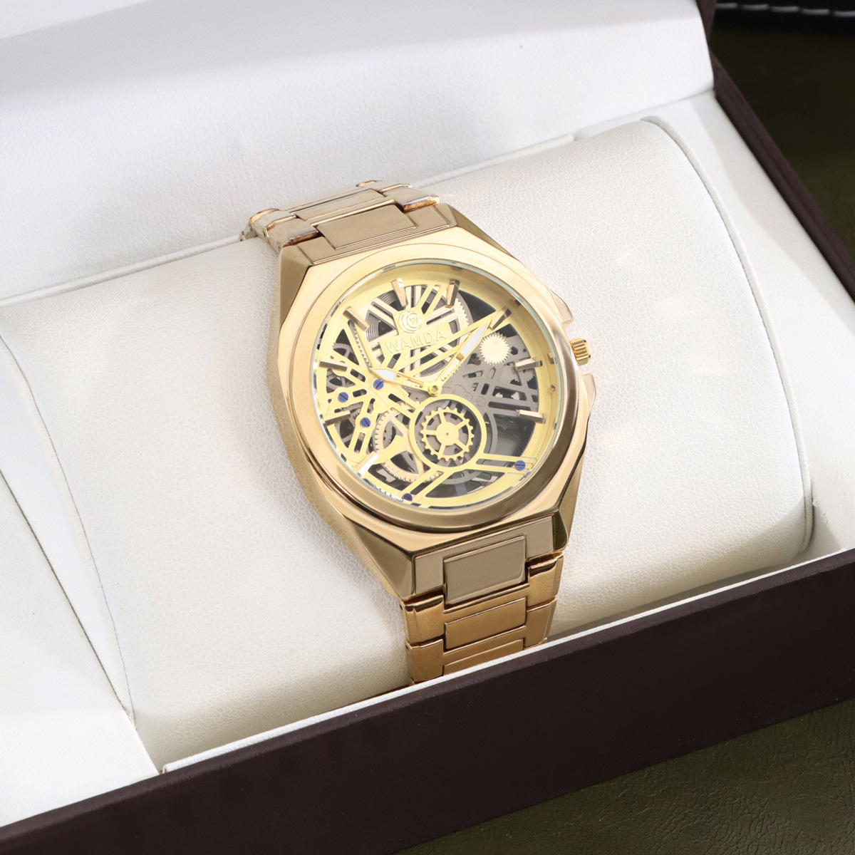 Fashion men's hollow business watch casual Joker sports youth waterproof quartz watch a wholesale 6021