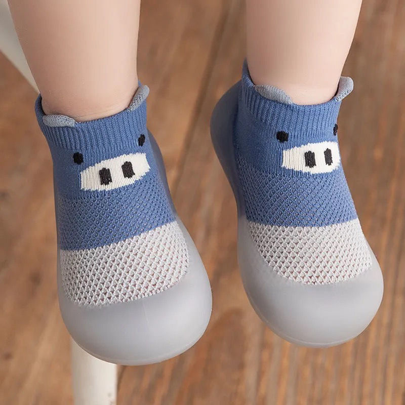 Autumn and Summer New Piggy Baby Toddler Shoes Soft Sole Mesh Breathable Cartoon Cute Baby Floor Socks and Shoes Wholesale