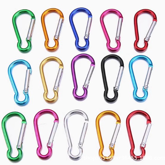 Factory No.5 gourd-shaped mountaineering buckle spring aluminum alloy backpack hoist mountaineering hook mountaineering buckle aluminum black