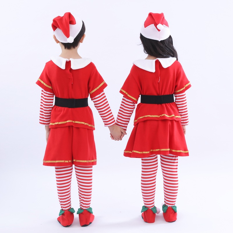 Christmas costume children's parent-child costume elf performance costume cosplay adult Christmas costume watch performance costume