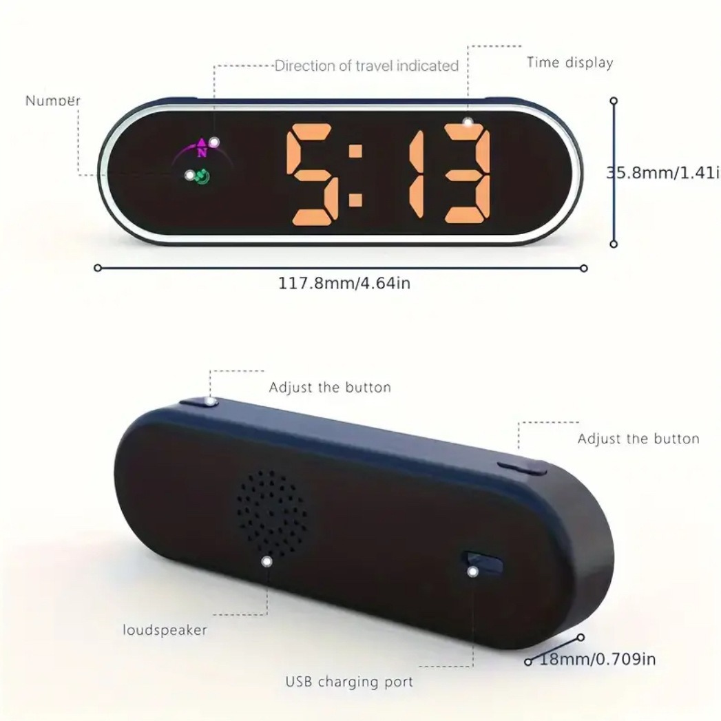 Factory direct new colorful car display HUD all-in-one KMH/MPH switchable [cross-mirror dedicated