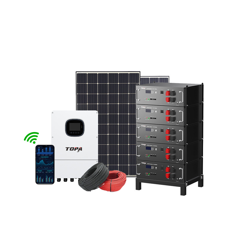 Solar Power Generation System 220V Power Station House Household Power Generation Energy Storage System Inverter Photovoltaic Panel Components