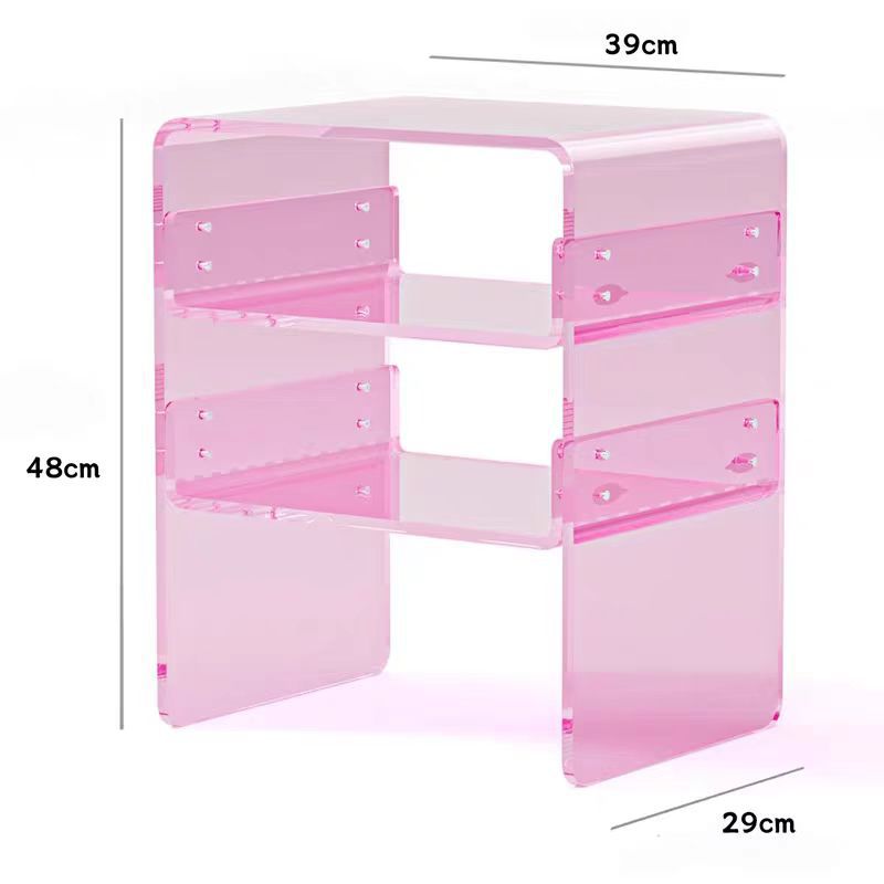 Acrylic Bedside Table Living Room Home Small Apartment Bedside Transparent Storage Cabinet Bedroom Side Table Small Table Storage Rack