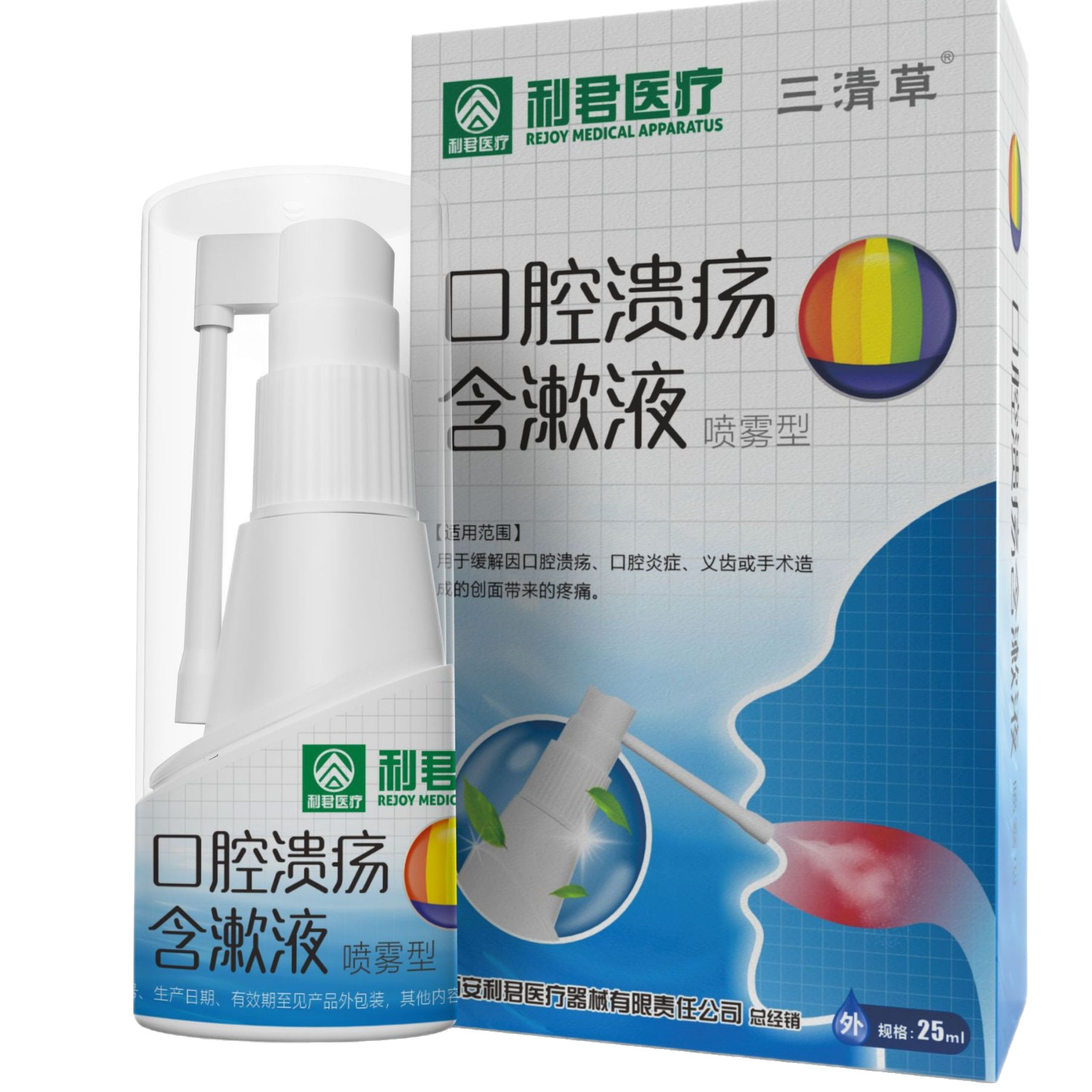 Lijun Class Ii Genuine Oral Spray for Oral Ulcers, Gargle to Relieve Pain, Heal Breath, Freshen and Protect Gums