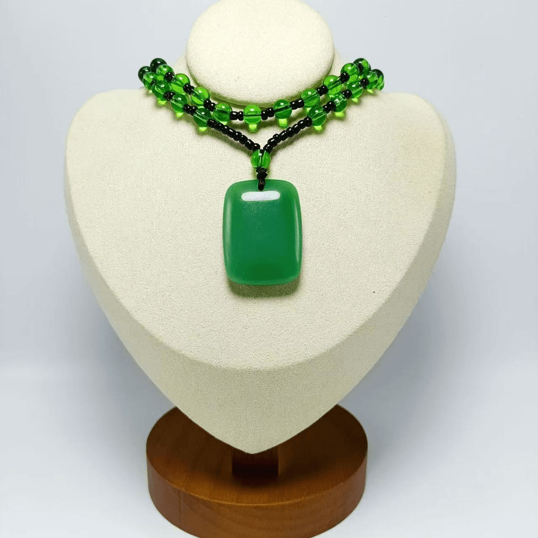 Undyed Dongling Jade Nothing Pendant Natural Dongling Jade Green Lugstone Original Stone Pendant Jewelry Necklace for Men and Women