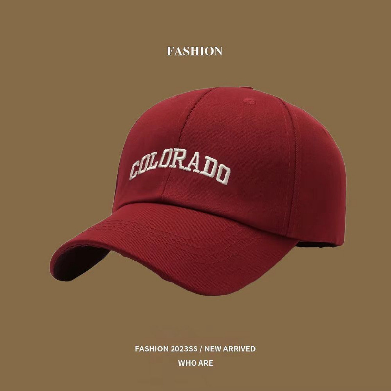 Hat Spring and Summer Baseball Hat Men's and Women's Same Style Letter Large Head Circumference Showing Face Small Large Brim Cap Sunscreen Korean Style