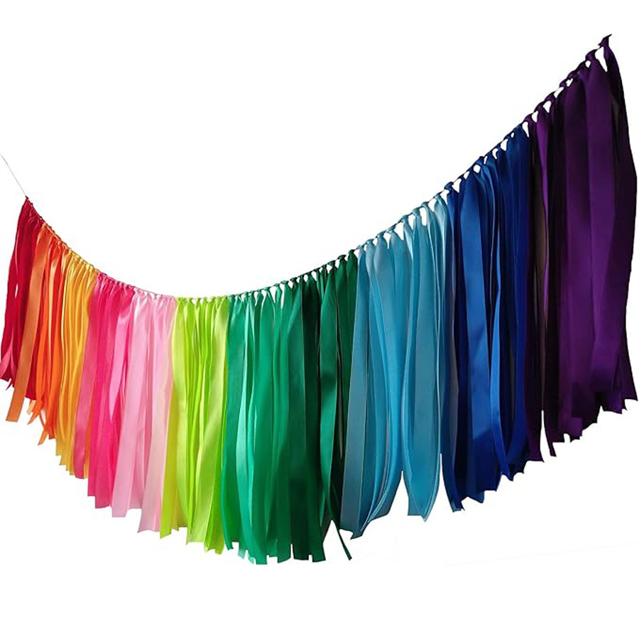 Кросс-бордерные флаги для дня рождения, свадебные ленты, цветочные костюмы, декоративные ленты для годовщины