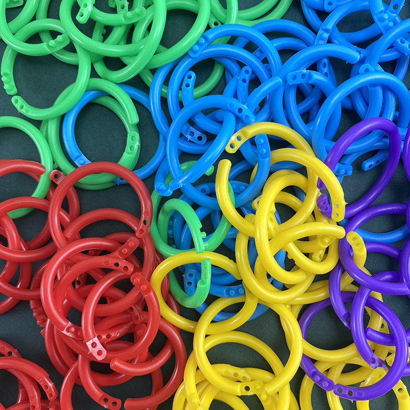 Colorful Plastic Binder Rings for Loose-Leaf Binding, Inner Page Storage Rings, Planner Rings, Card Rings, Planner Accessories