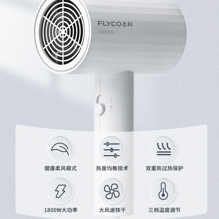 Feike Hair Dryer Home Hair Care Strong Wind 1800 Watts Student Dormitory Hotel Supermarket Hair Dryer Fh6295
