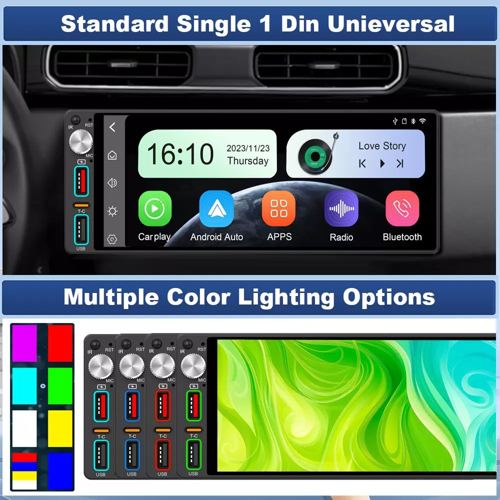 Cross-Border 6.86inch Car Mp5 Player with Reversing Interconnection, Bluetooth Wireless Carplay, Central Control Navigation F686