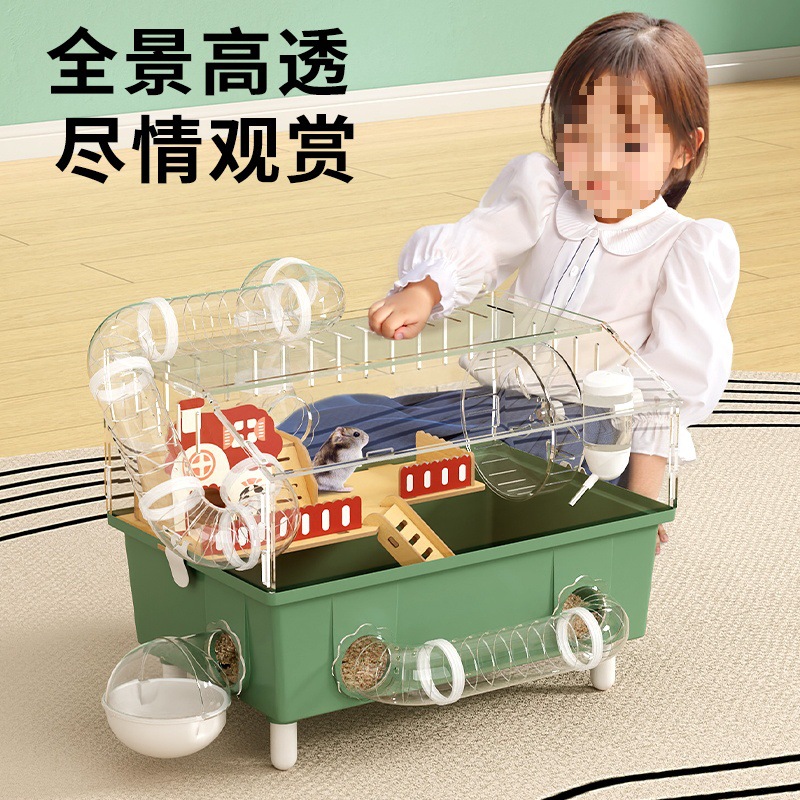 Acrylic Fully Transparent House Hamster Cage Cheap Large Villa Golden Bear Supplies Nest