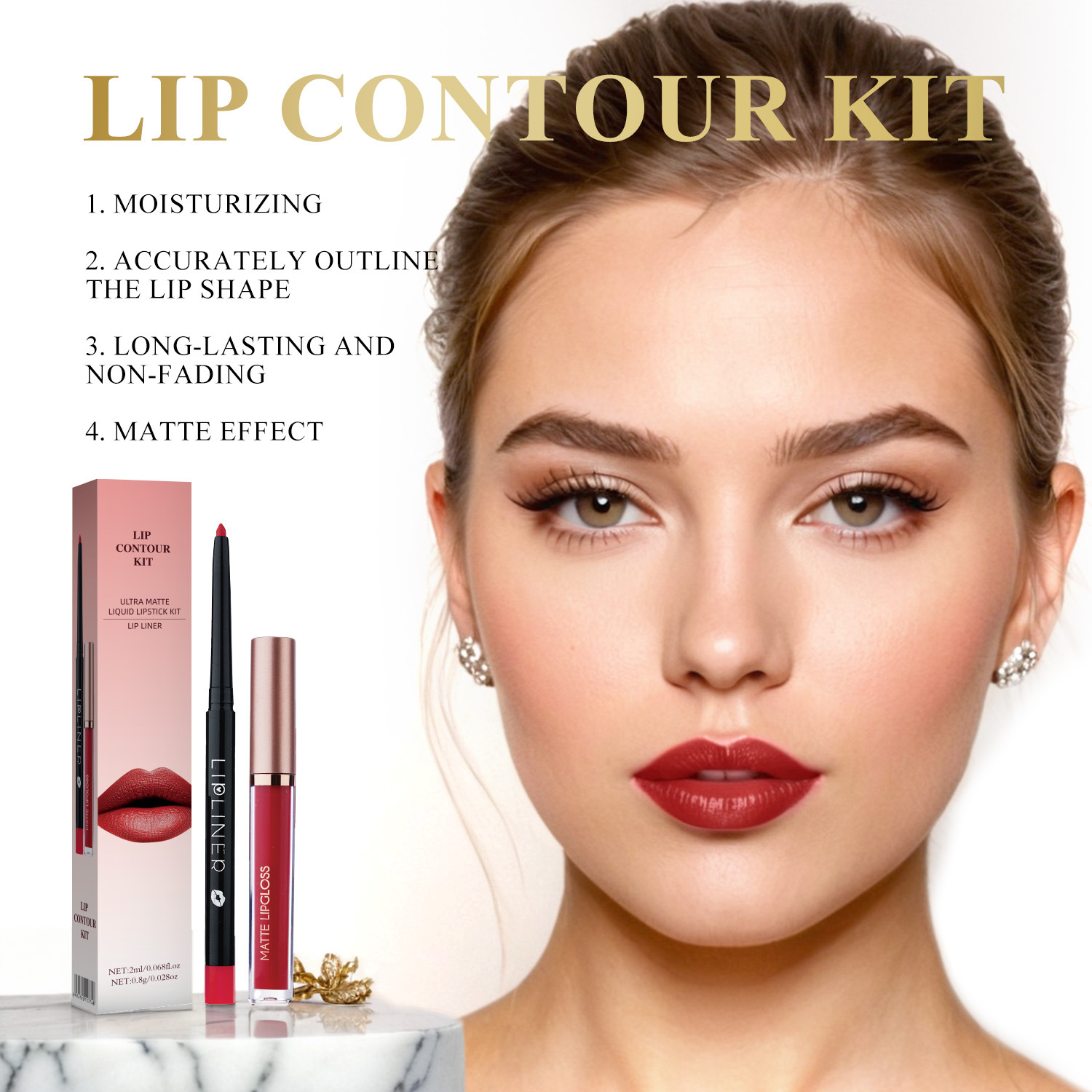 Кросс-бордерный набор для контура губ Lianbiquan Lanthome