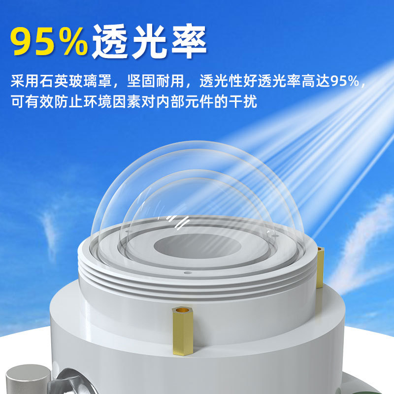 Total Solar Radiation Sensor Thermoelectric Photovoltaic Sensor Power Generation Light Transmitter Sunshine Radiation Detector
