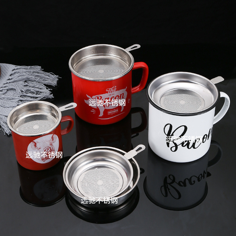 Manufacturers 304 stainless steel filter screen mesh filter oil pot accessories filter oil residue tea residue enamel ceramic glass oil pot