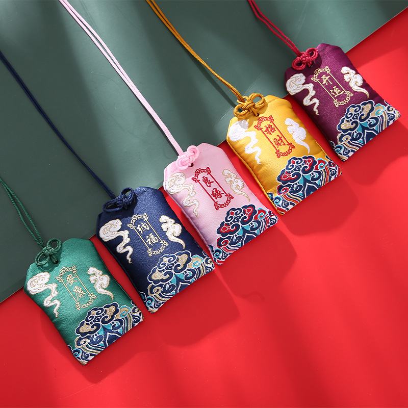 Scenic Spot Prayer Car Sachet, Sachet, Peace Blessing Lucky Bag, Peace Talisman Empty Bag, Portable Cloth Bag, Yushou Lotus Bag