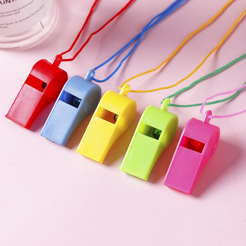 Sporting goods plastic whistle children's toys color cheer refueling referee whistle fans factory direct wholesale