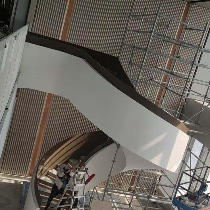 Acrylic Artificial Stone Solid Color Board Source Factory Export Plus Custom-Made Seamless Splicing Bathroom Countertop Processing Board