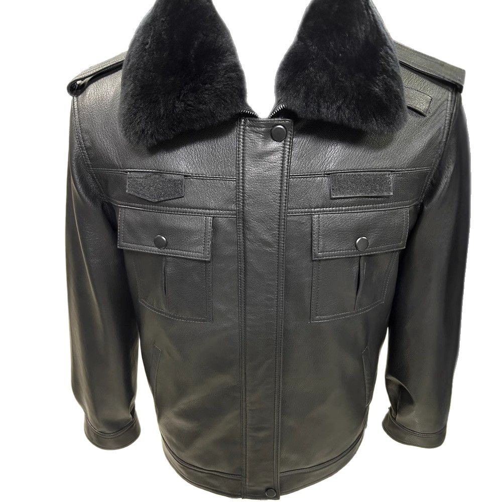 Duty Leather Clothing Security Guard Leather Cold Suit Patrol Winter Men's and Women's Haining Leather Clothing Factory Men's Leather Jacket
