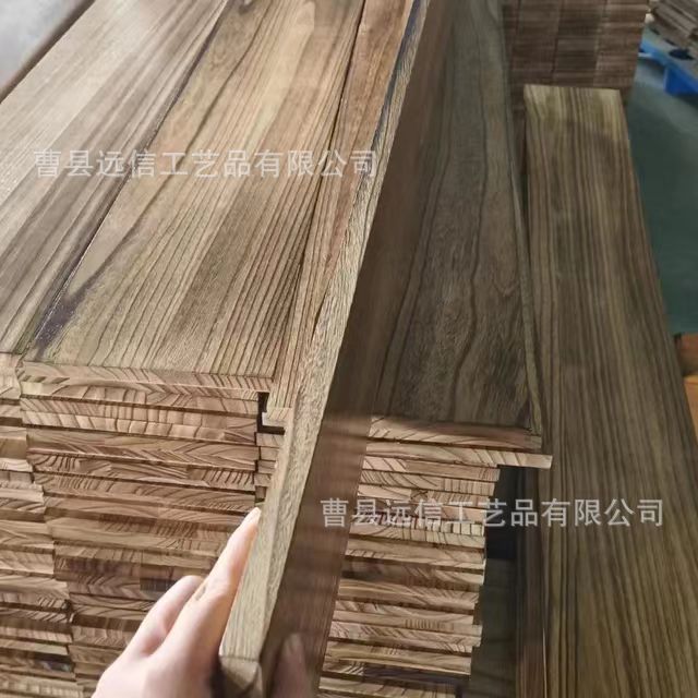 Paulownia Wood Board Partition Carbonized Paulownia Wood Color Wood Wall Punch-Free Storage Rack Desktop Ornaments Storage Rack