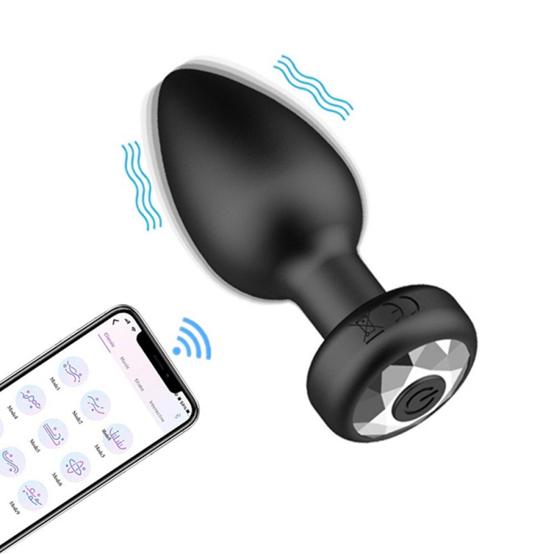 APP wireless remote control silicone men's and women's posterior anal plug soft anal plug adult sex toys SM factory
