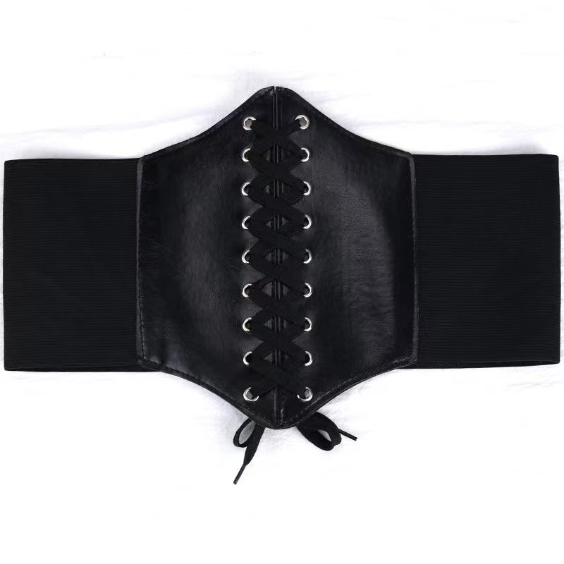 Black Women's Palace-Style Body-Shaping Straps, Wide Girdle, Slimming Look, Super Loose Tight Girdle, European and American Style Loose Tight Belt