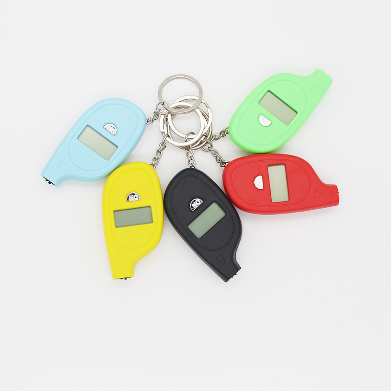 Cross-border hot sale mini tire pressure gauge key chain tire pressure gauge digital tire pressure gauge printable logo mini tire pressure gauge