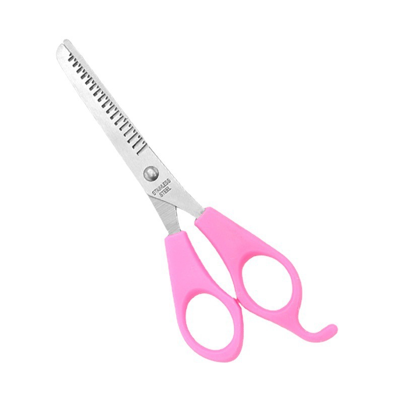 High quality pink tooth scissors DIY hair trimmer bangs artifact scissors bangs scissors set