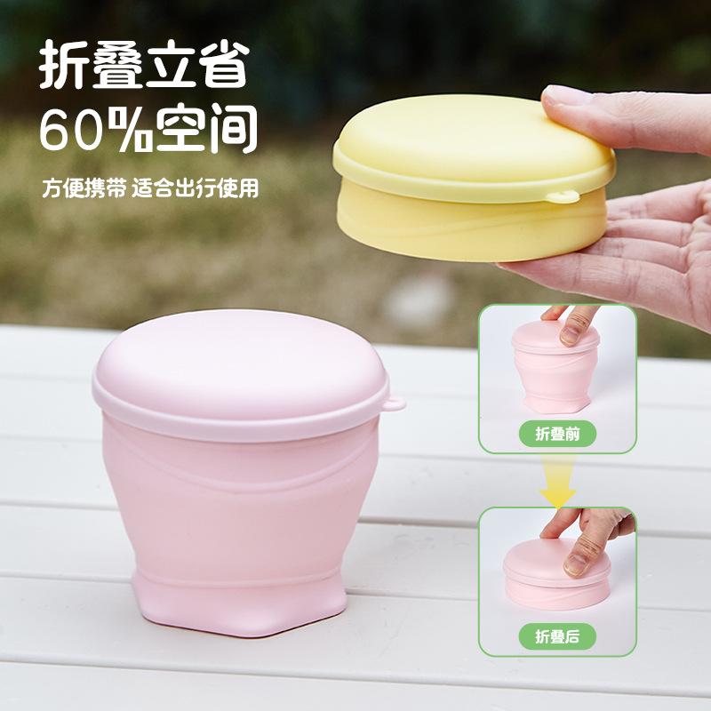 Summer Portable Foldable Silicone Water Cup Outdoor Portable Camping Tea Cup Travel Food Grade Mouthwash Cup