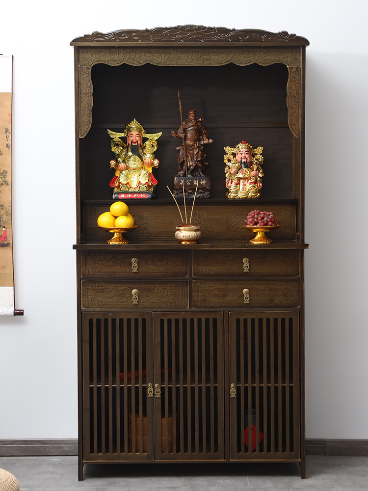 Buddhist Niche, Altar, Standing Cabinet, Buddha Cabinet, Altar, Altar, Buddhist Altar, Bodhisattva, Worship Table, Buddha Statue, Home Offering