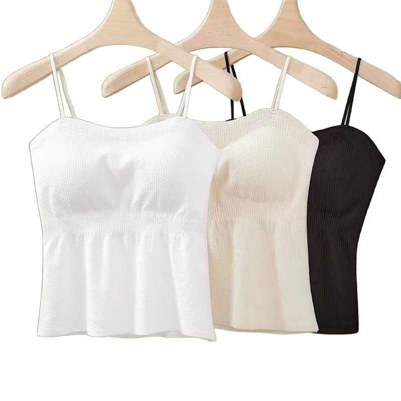 Explosive Thread Beauty Back Underwear Sling Vest Outer Wearable with Integrated Chest Pad Inner Wearable Women's Jacket Inner Wearable