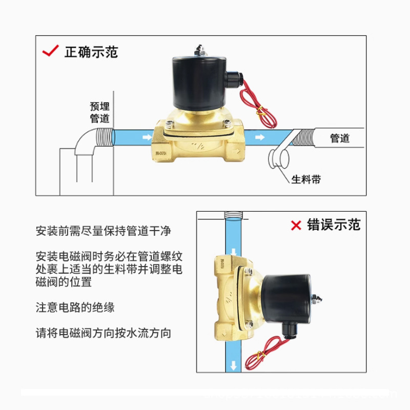 All Copper Normally Closed Solenoid Valve Water Valve Ac22V Ac380V Factory Direct Sales Free Shipping