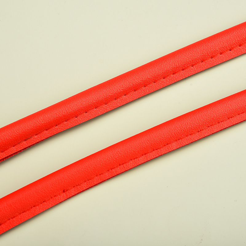 Bag DIY Handmade Accessories Pu Imitation Leather Porous Threading Handle Handle Bag Strap Handle Imitation Leather Bag Strap Customization