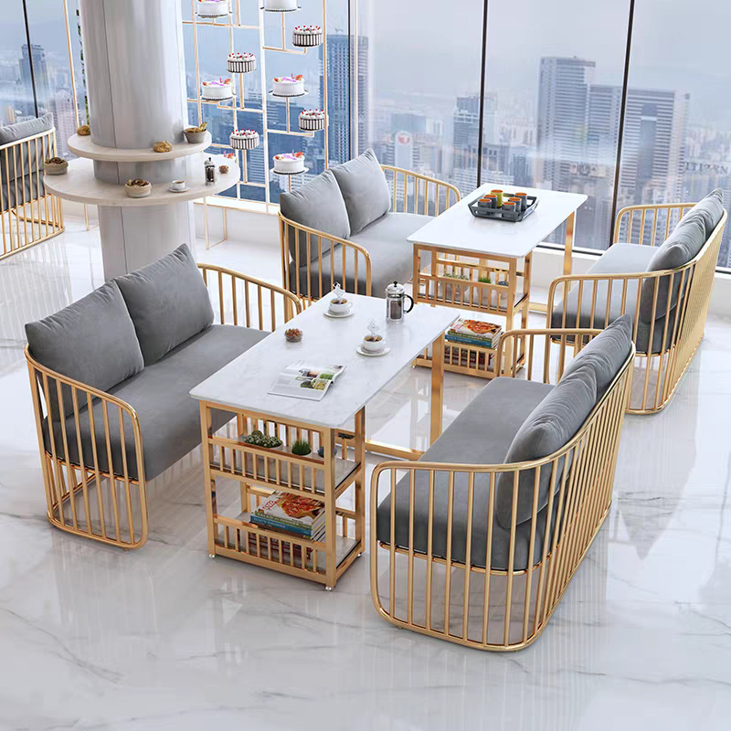 Комплект столов и стульев для кафе, переговорная комната, зона отдыха, диван, двойной, простой, повседневный, подставка для карт