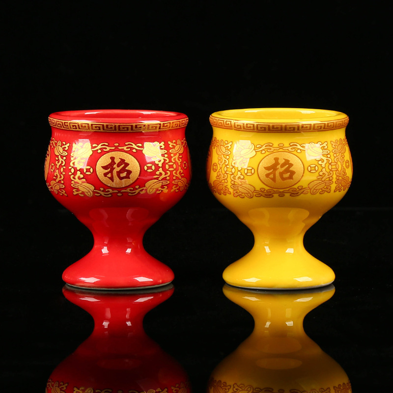 Water Supply Glass Wine Glass Ornaments Water Supply Wine Glass Water Supply Straight Mouth Cup Money Supply Lotus Cup Water Purification Cup