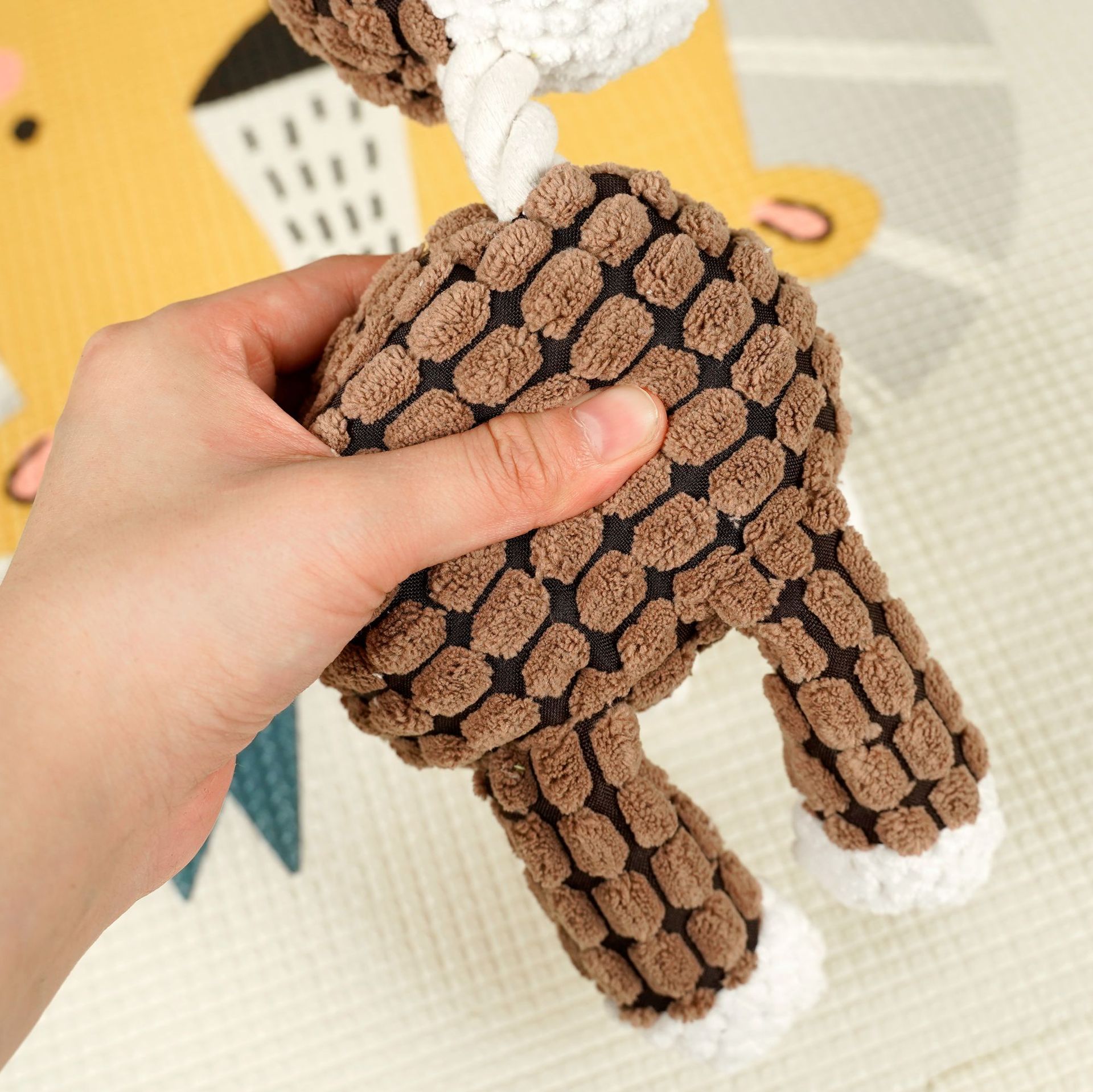 Pet Dog Cotton Rope Molar Bite Resistant Cat Toy Plush Sound Interactive Cat Toy Dog Products Wholesale
