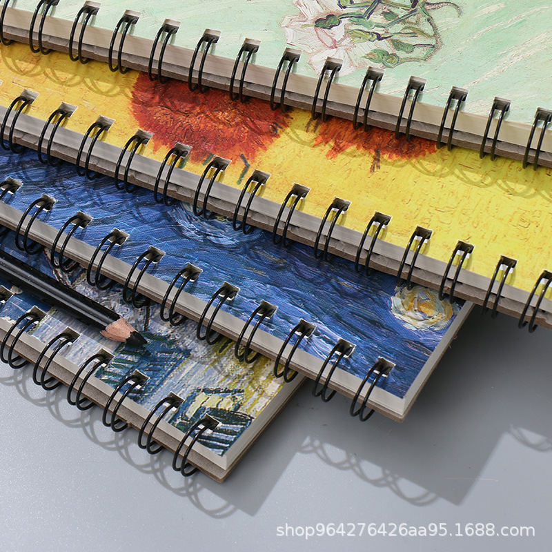 A4 Art Gouache Oil Painting Book Watercolor Art Student Sketch Coil Book Thickeneded Outdoor Sketching Painting Sketch Book