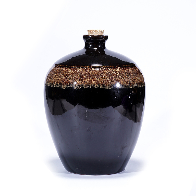 Yixing wholesale ceramic empty wine bottles 1kg 2kg 3kg 5kg 10kg earthenware jars antique wine jars coarse pottery wine jars