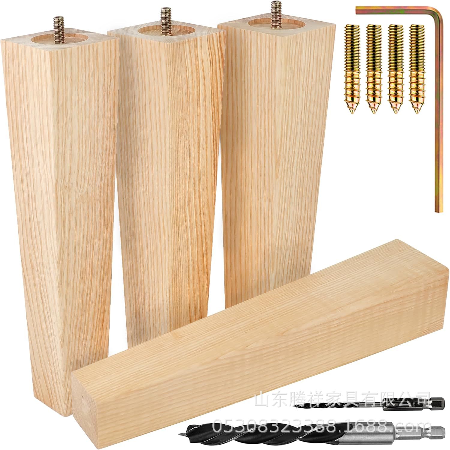 Прямые квадратные деревянные ножки для мебели, аксессуары для шкафов, деревянные опоры для телевизоров, подъемные ножки для кофейных столов, деревянные столы