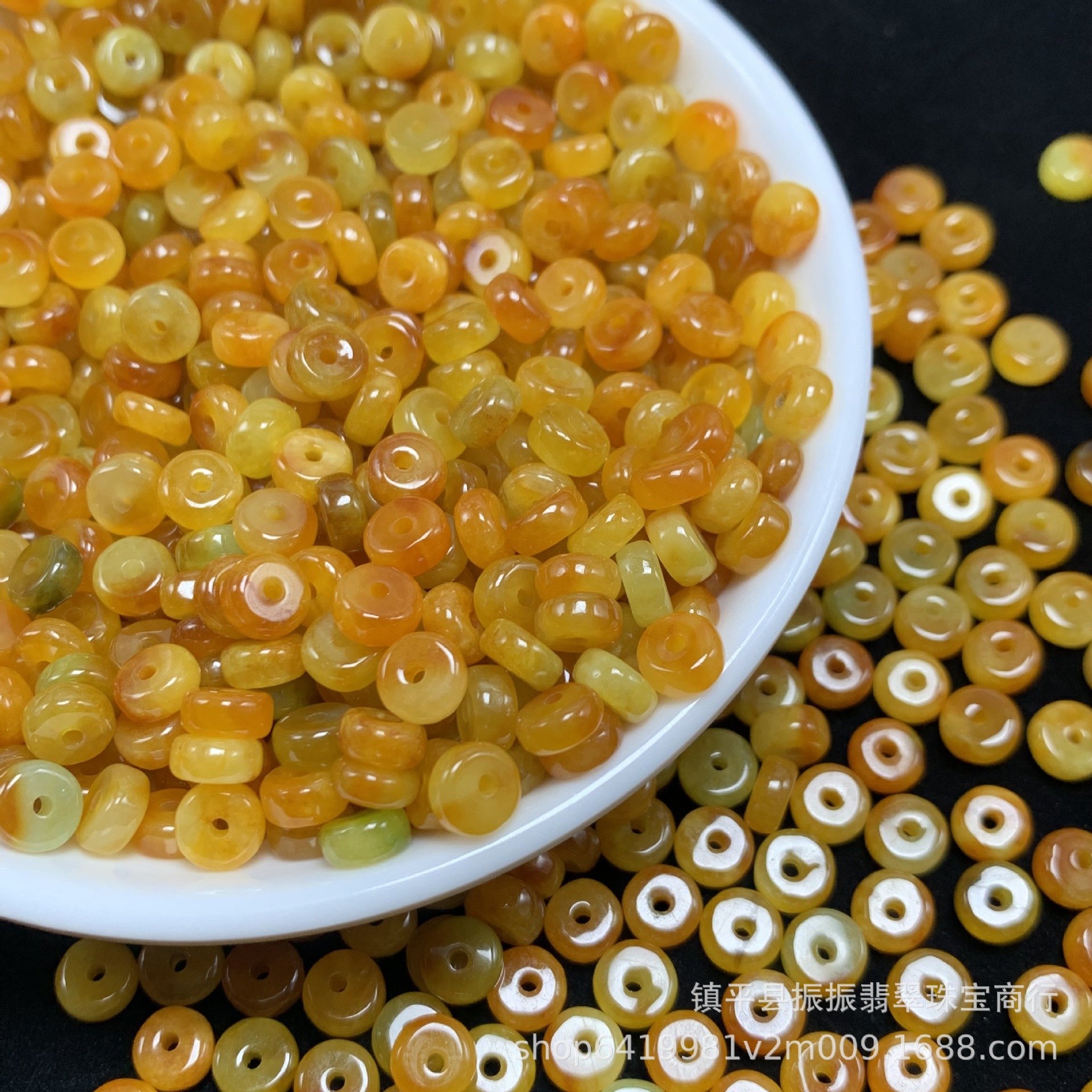 Myanmar jade yellow rose 6mm abacus beads wholesale DIY loose beads accessories bracelet necklace jade jewelry wholesale