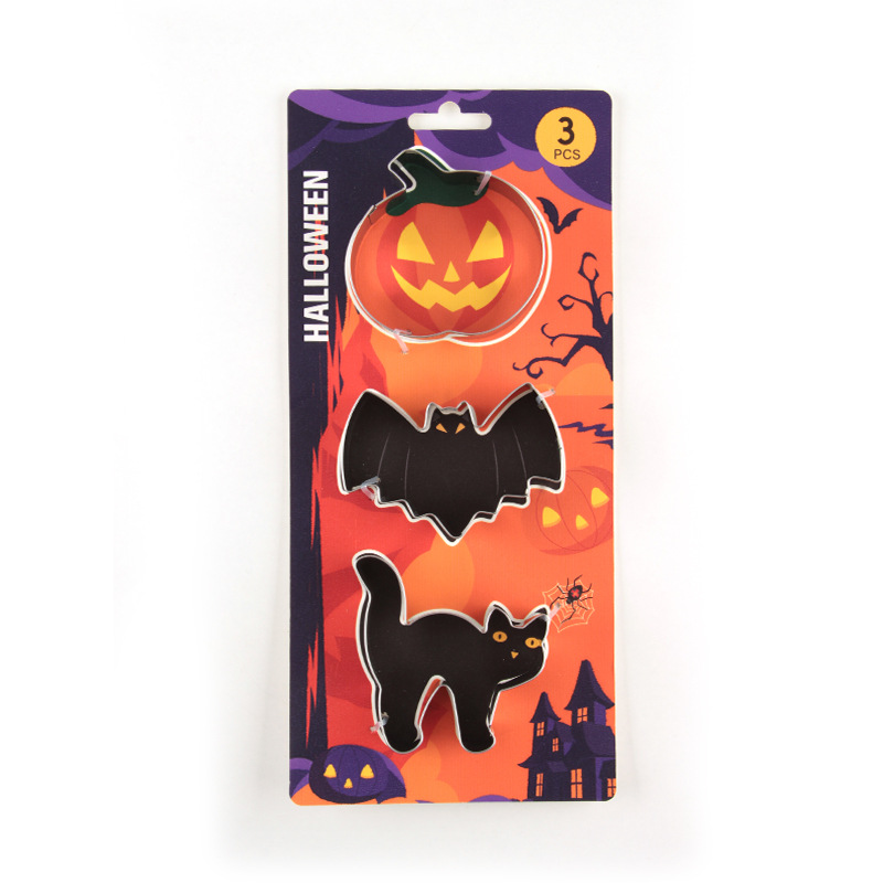 Cross-Border Exclusive Halloween Series Cookie Cutters Ghost Spider Halloween Set Cookie Cutter DIY Baking Mold