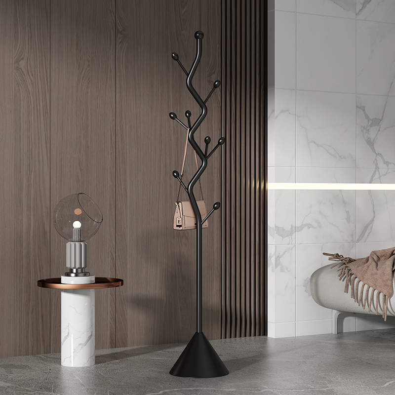 Nordic Club Hotel Coat Rack Floor-Standing Creative Art Rack Home Clothes Hanger High-End Light Luxury Bedroom