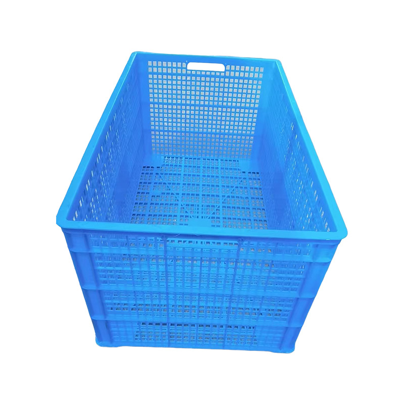 Wholesale of New Pure Material Rectangular Plastic Baskets with Holes for Transport, Specifically for Express Delivery, Direct from Manufacturer in Jiangsu