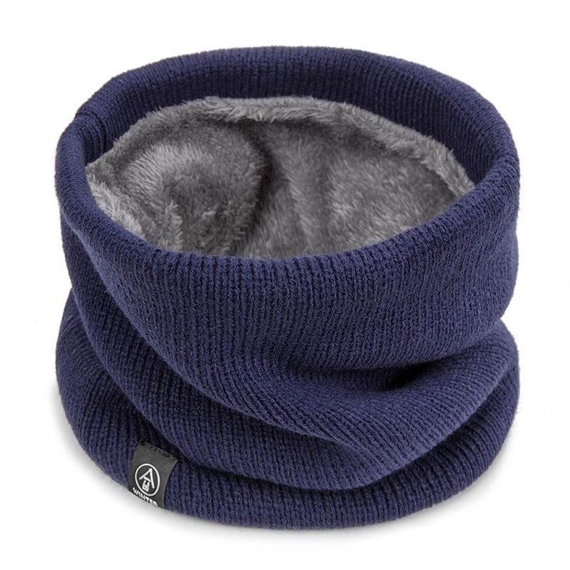 Winter Riding Scarf Neck Collar Wool Pullover Knitted Cervical Scarf fleece-lined for Men and Women with Warm Neck Collar