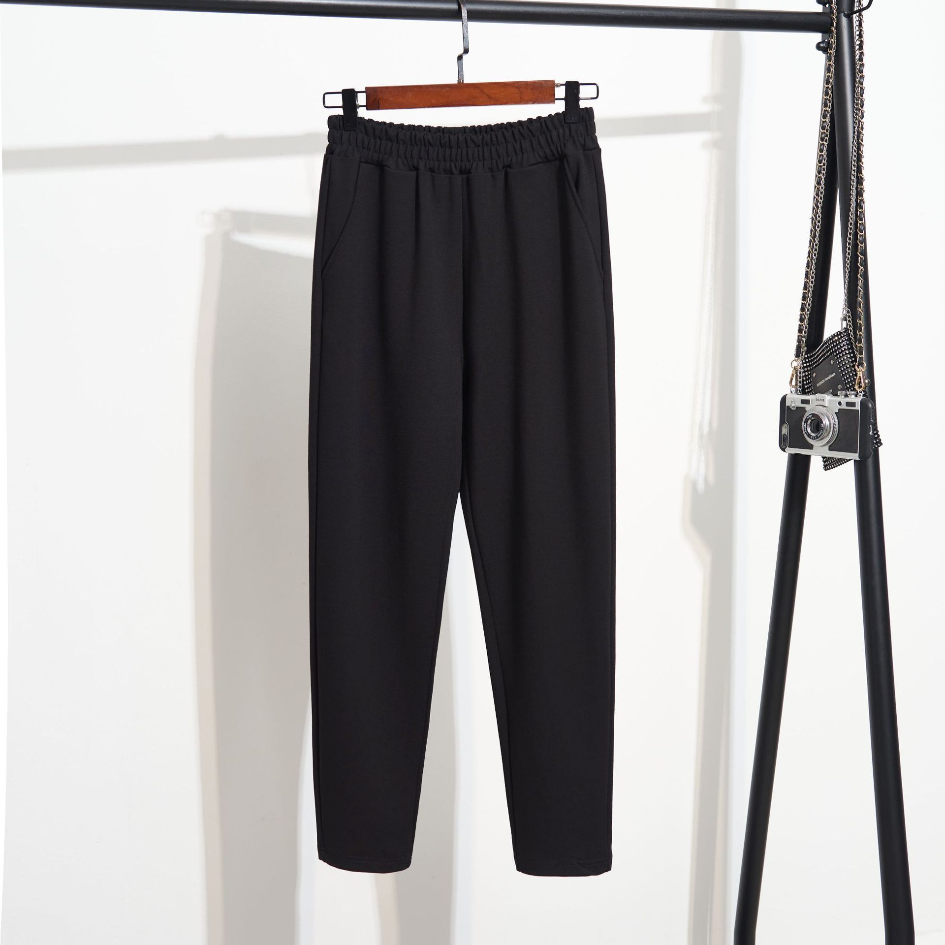 Autumn New chubby girl Super plus size solid color slimming extra large size extra large women's clothing pants female K6082