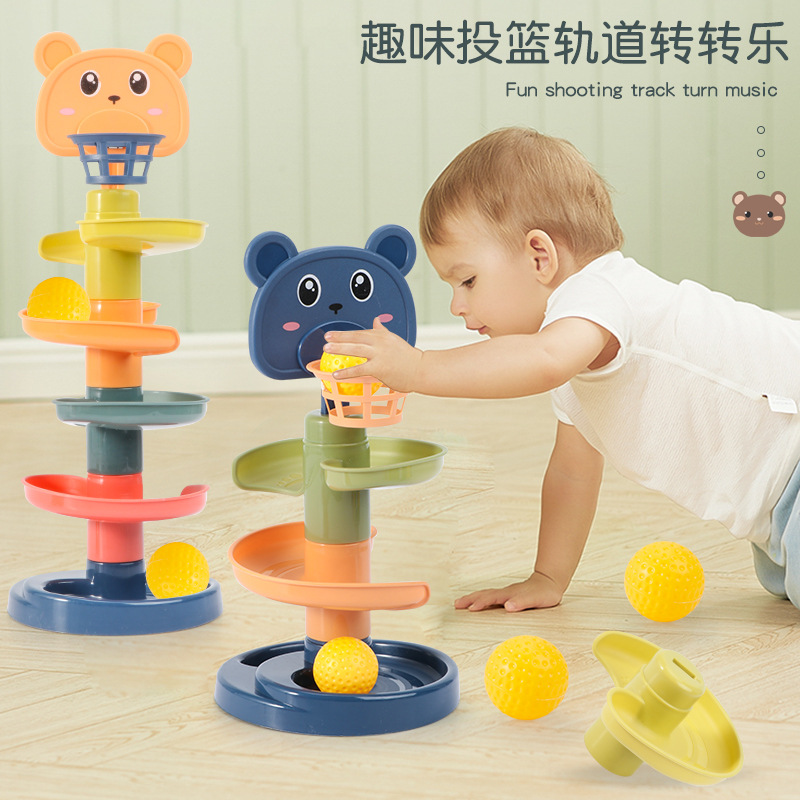 Zhuanzhuanle Rolling Ball Sliding Ball Tower Baby Toy for Babies over 6 Months Old Fun Early Education 1-3 Years Old Shooting Track