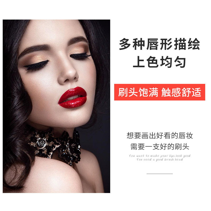 Disposable Hollow Lip Brush Portable Lipstick Brush Wholesale Flocked Lip Gloss Brush Beauty Tool Makeup Brush