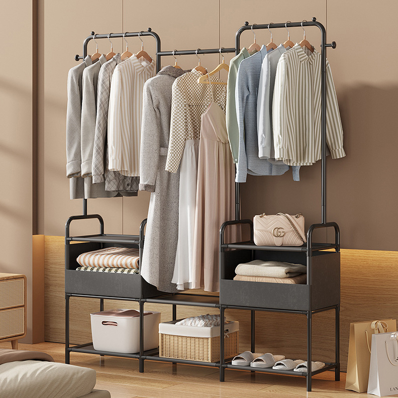 Wardrobe Simple Household Bedroom Iron Rack Bold Reinforced Rental Room Storage Wardrobe Strong and Durable Simple Modern