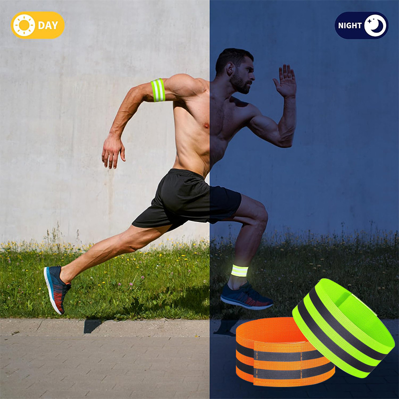 High-Reflective Leg Bands for Warning and Safety, Suitable for Cycling at Night, Leg Straps for Night Running, Reflective Wristbands, Outdoor Enthusiast Gear